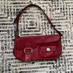 Red 90’s Baguette Shoulder Bag